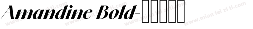 Amandine Bold字体转换